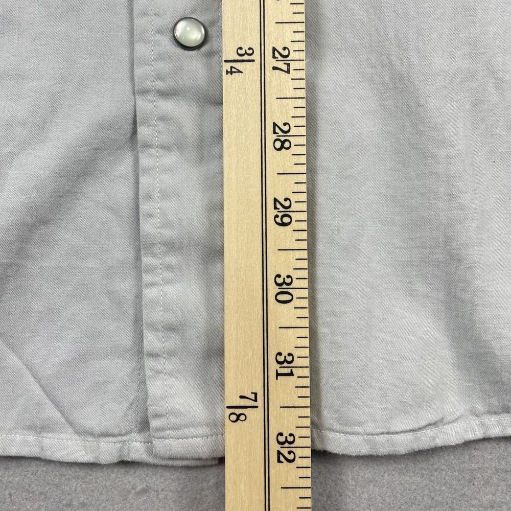 Western Aloha Shirt Mens XXL Gray Marlin Embroidered Western Snap NEW - Picture 9 of 13